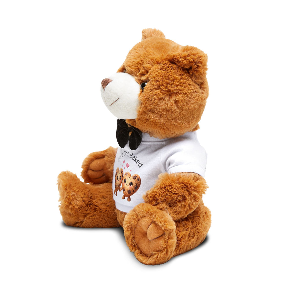 Valentine Cookie Bear Plush — "Let's Get Baked" T-Shirt Teddy