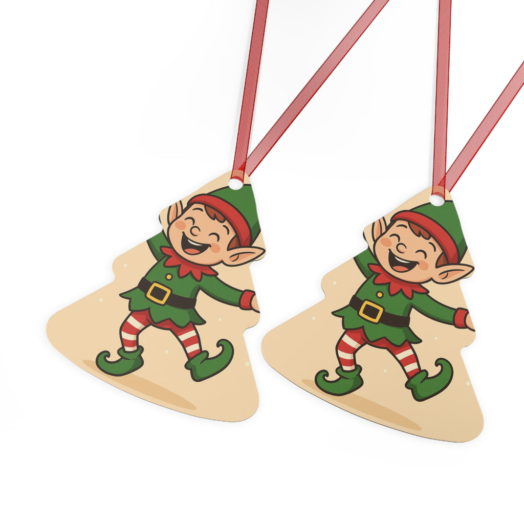 Dancing Elf Bell Metal Ornament – Cute Christmas Tree Decoration