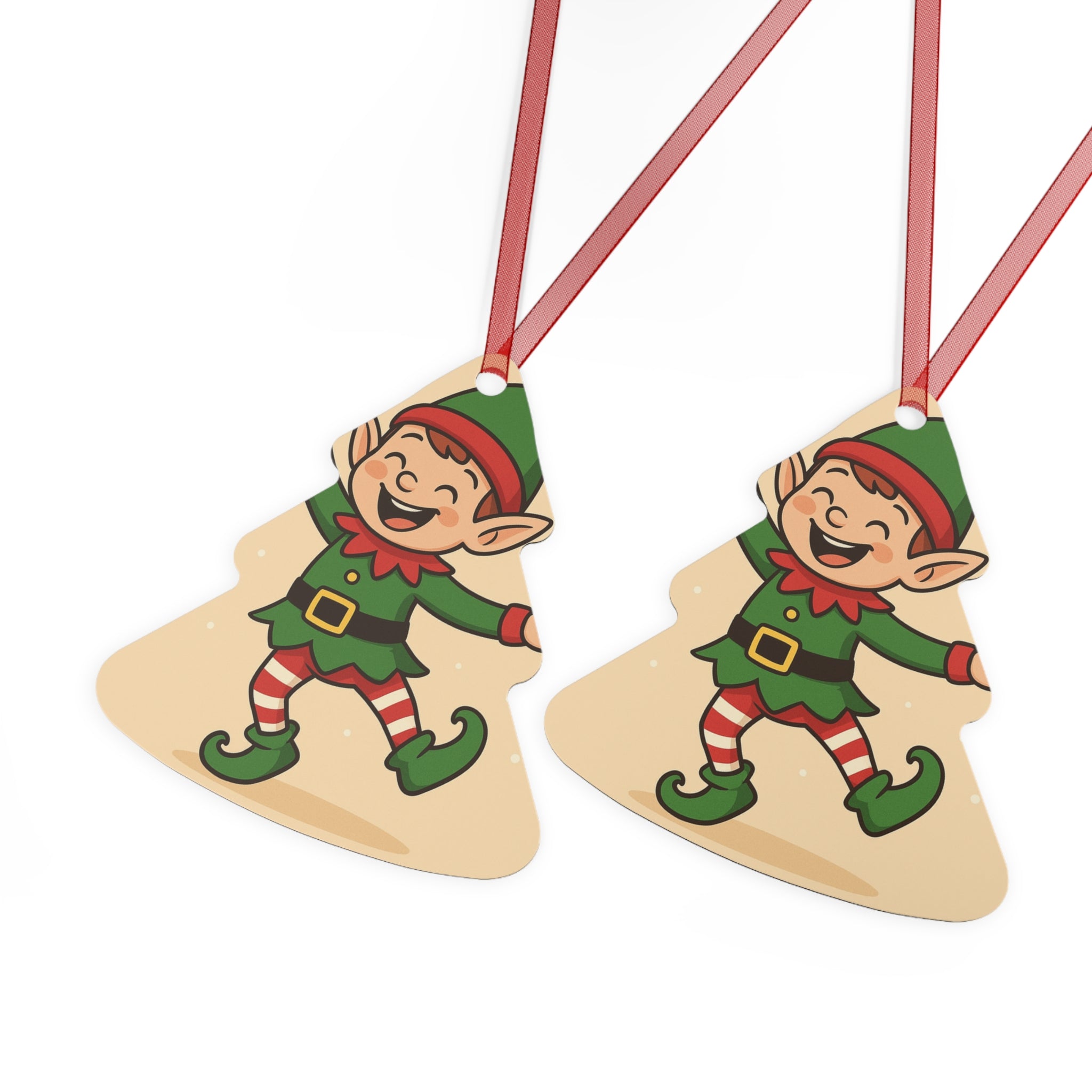 Dancing Elf Bell Metal Ornament – Cute Christmas Tree Decoration