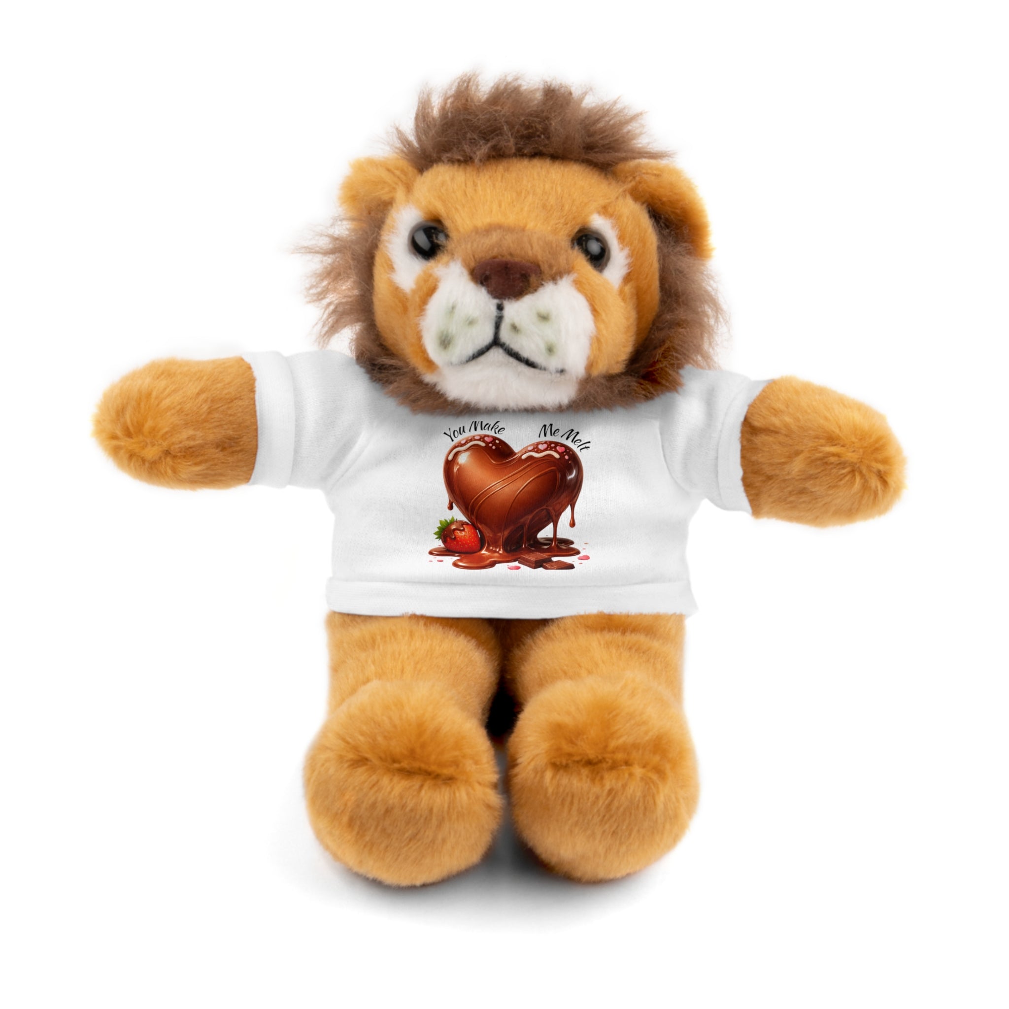 Valentine’s Chocolate Heart Plush with Tee — Stuffed Animal Gift