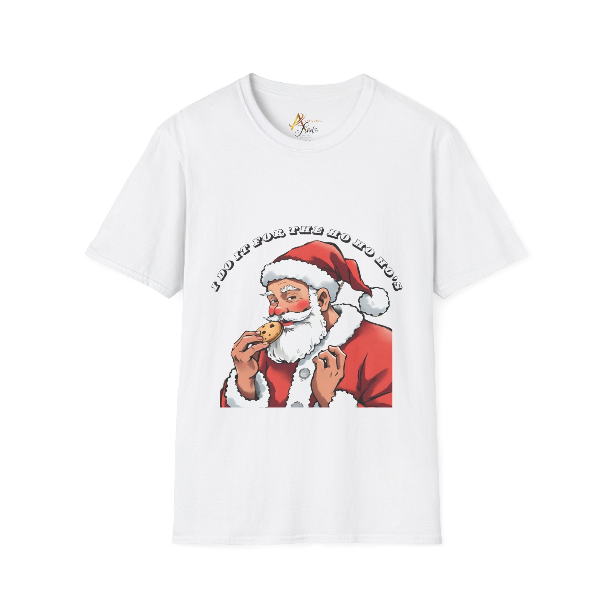 Adult Themed Santa Cookie T-Shirt - 'I Do It For The Ho Ho Ho's' Christmas Attire