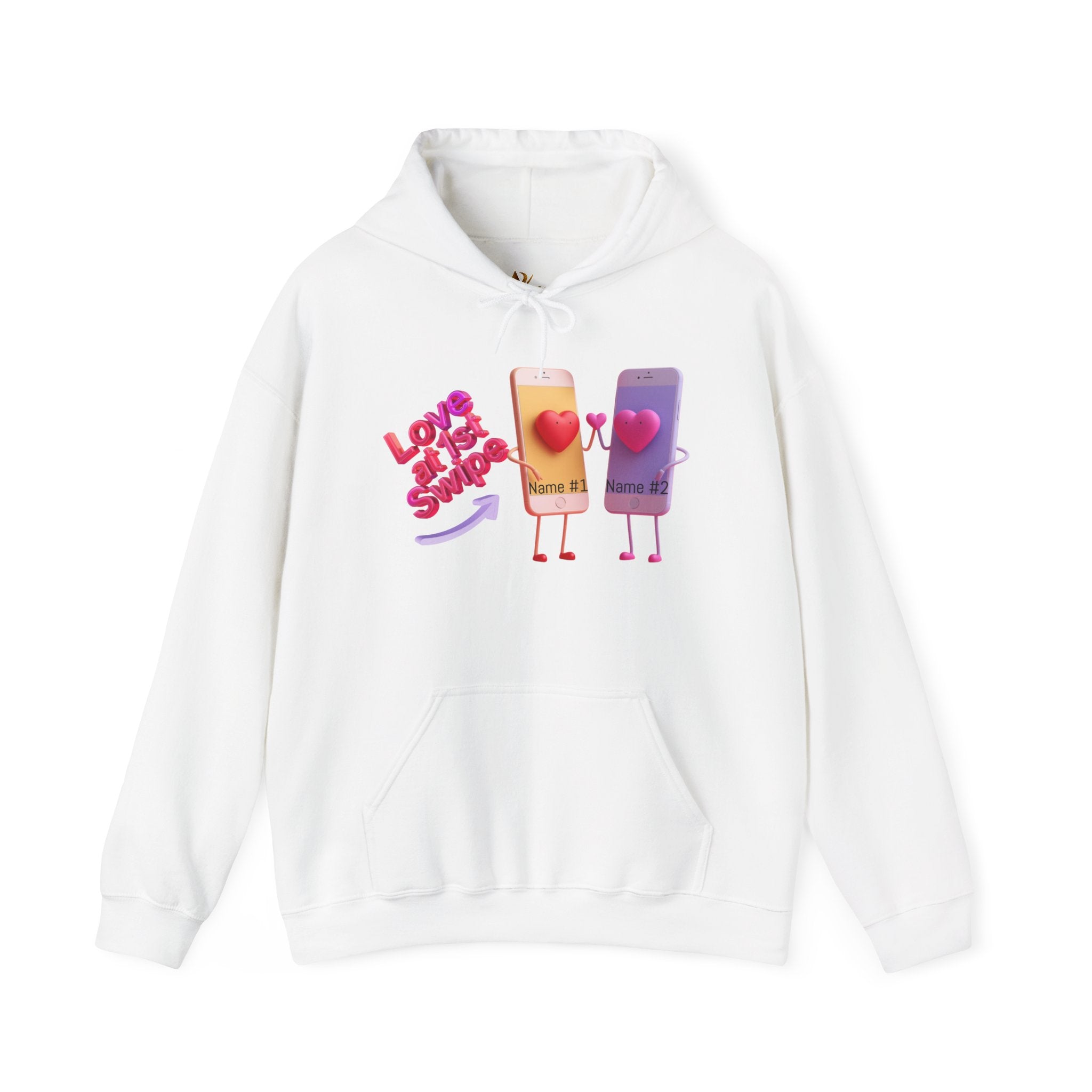 Love at First Swipe Hoodie Personalized Valentine