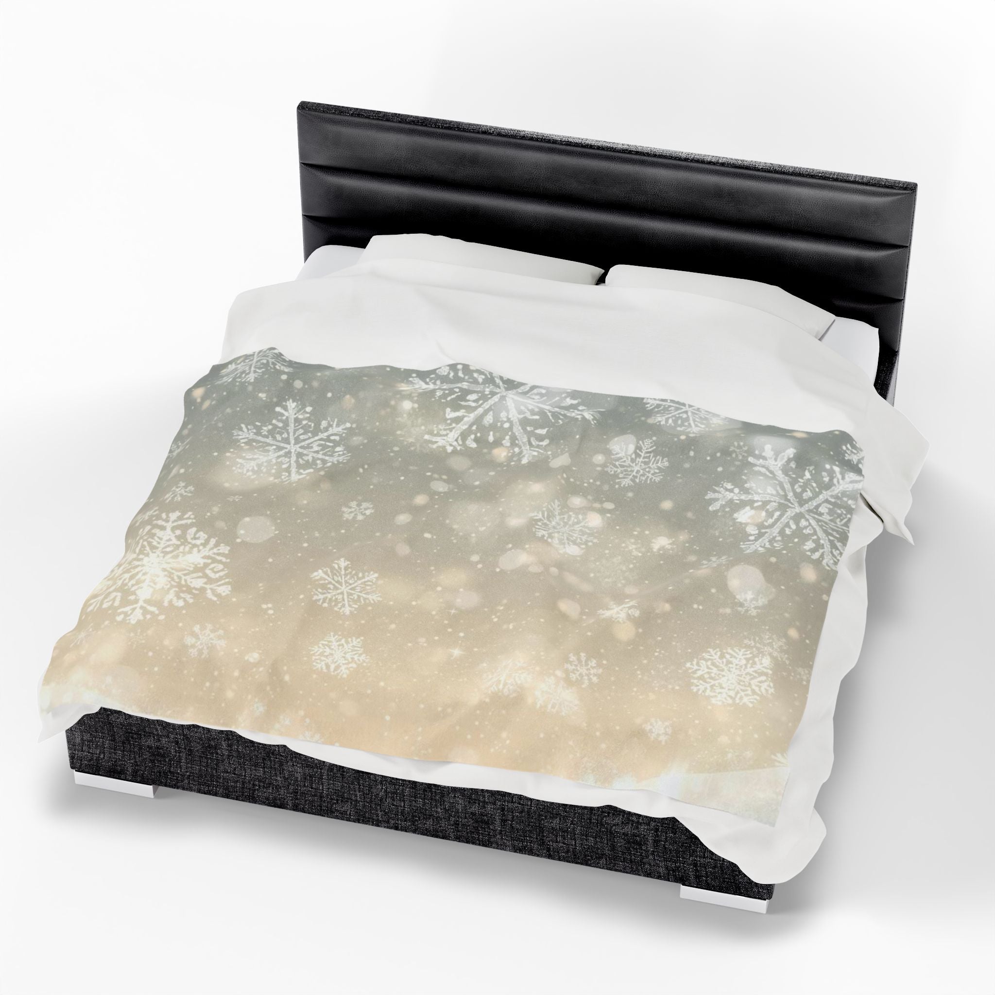 Snowflake Velveteen Plush Blanket — Cozy Winter Throw