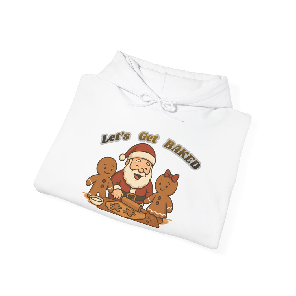 Adult Themed Santa Baking Hoodie — 'Let’s Get Baked' Christmas Attire