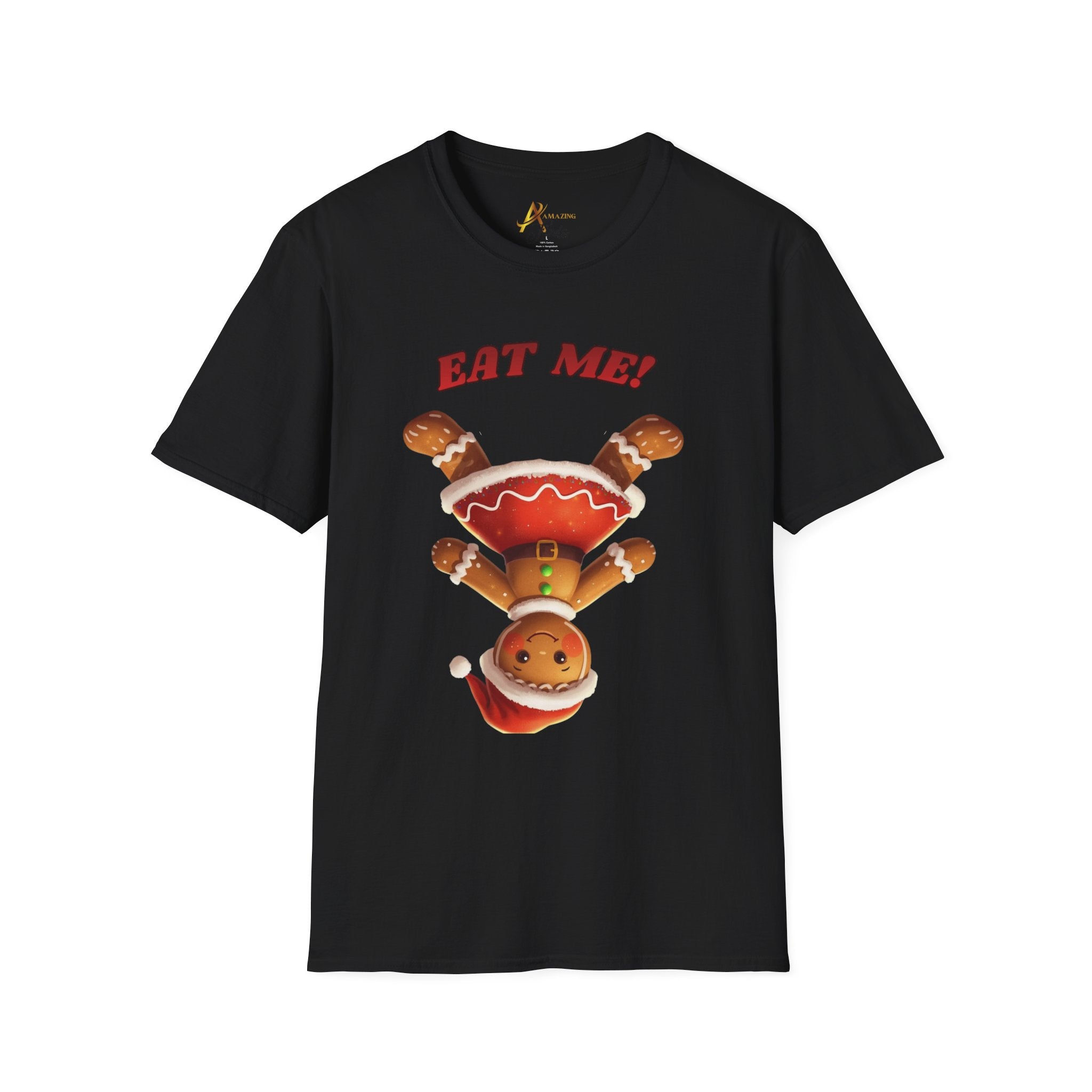 Adult Themed Gingerbread Woman T-Shirt -  'Eat Me!' Christmas Attire