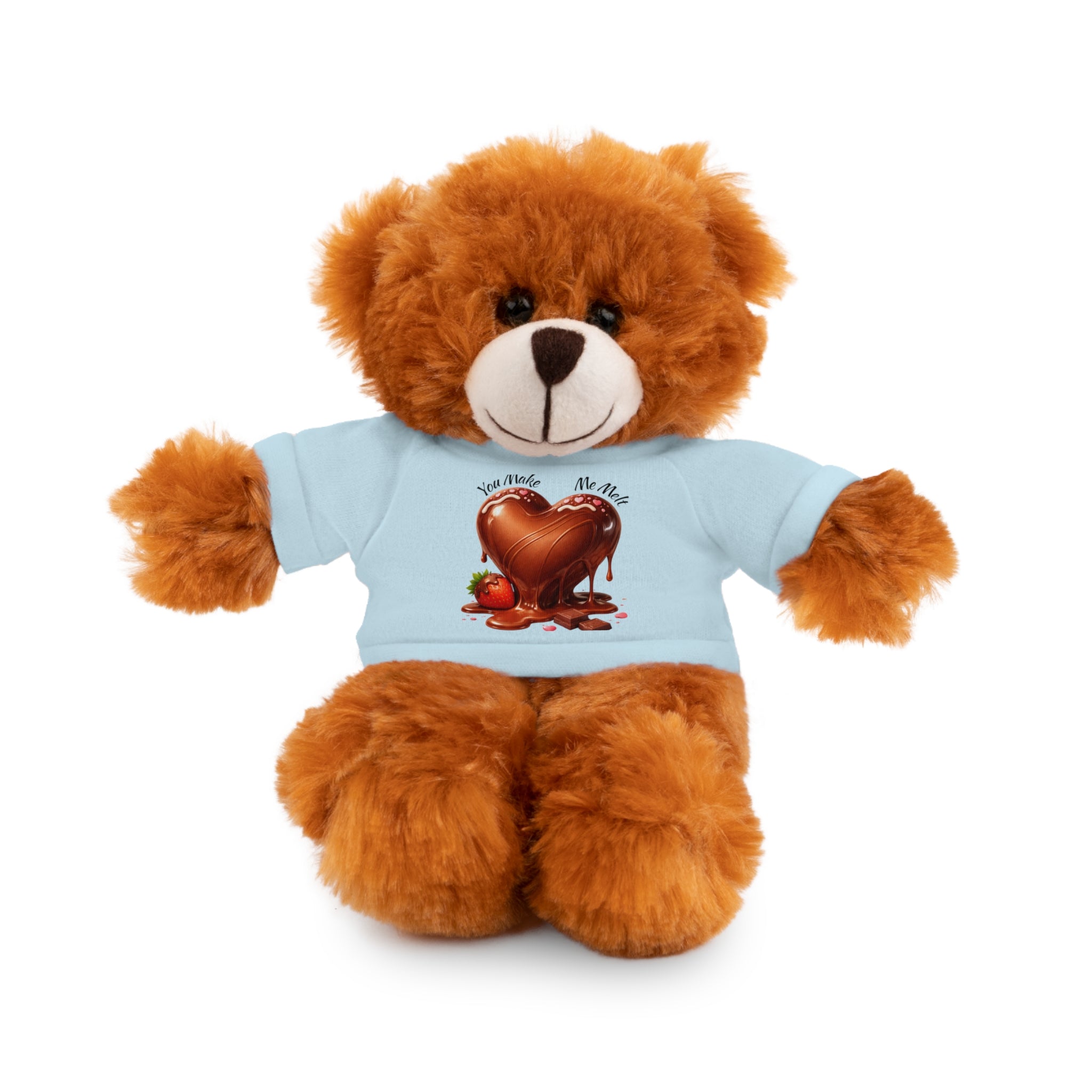 Valentine’s Chocolate Heart Plush with Tee — Stuffed Animal Gift