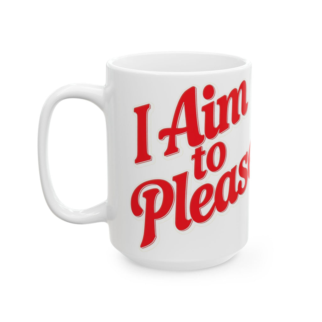 Valentine's Day Cupid Cartoon Ceramic Mug — Hearts Design (11oz & 15oz)