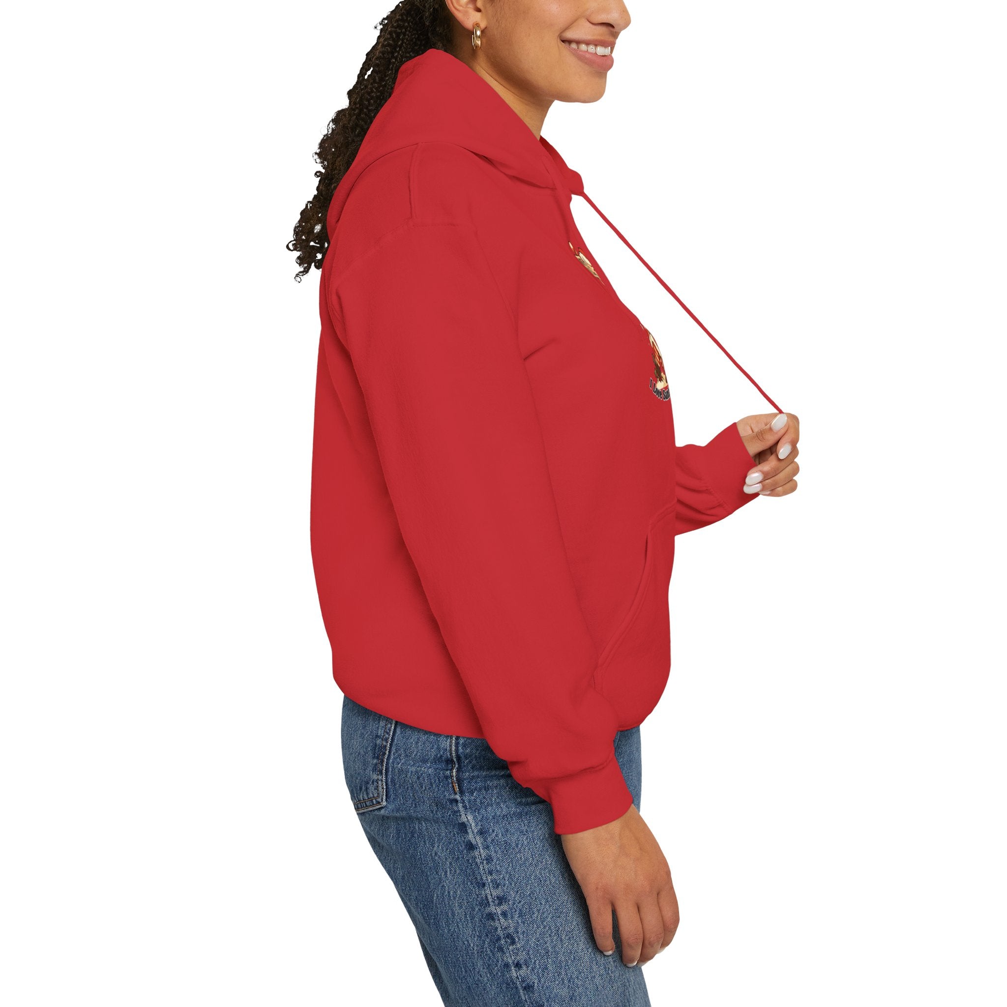 Adult Themed Mrs. Clause Hoodie - 'I Love Santa's Pole' Christmas Attire