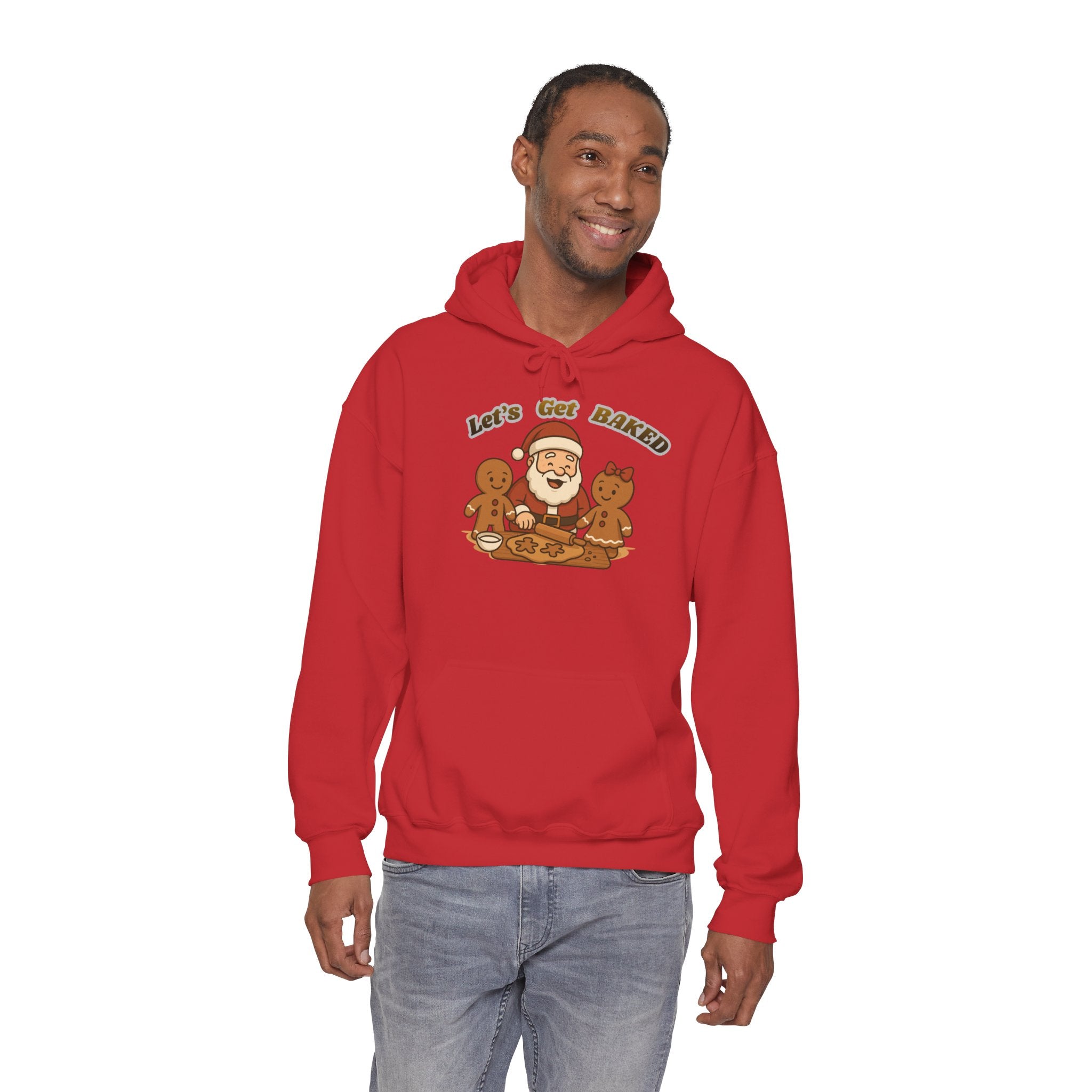 Adult Themed Santa Baking Hoodie — 'Let’s Get Baked' Christmas Attire