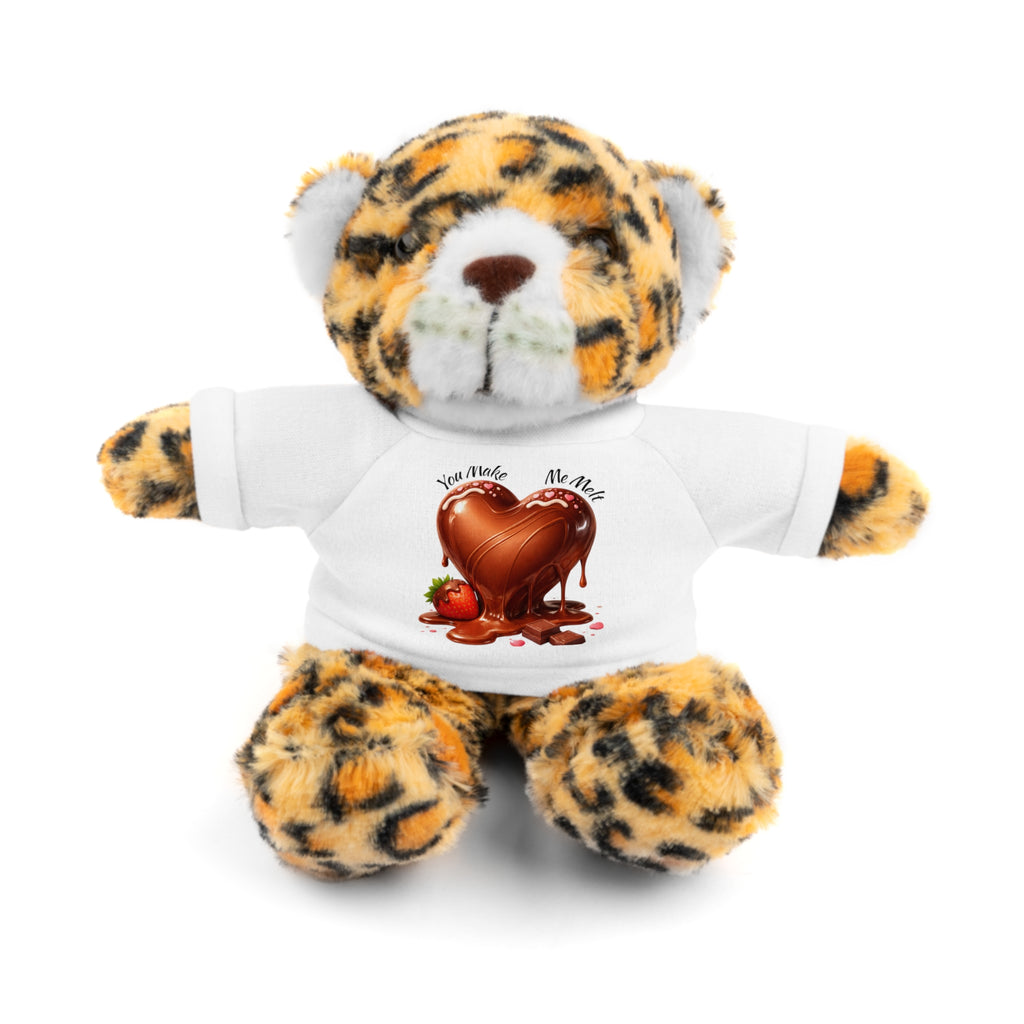 Valentine’s Chocolate Heart Plush with Tee — Stuffed Animal Gift