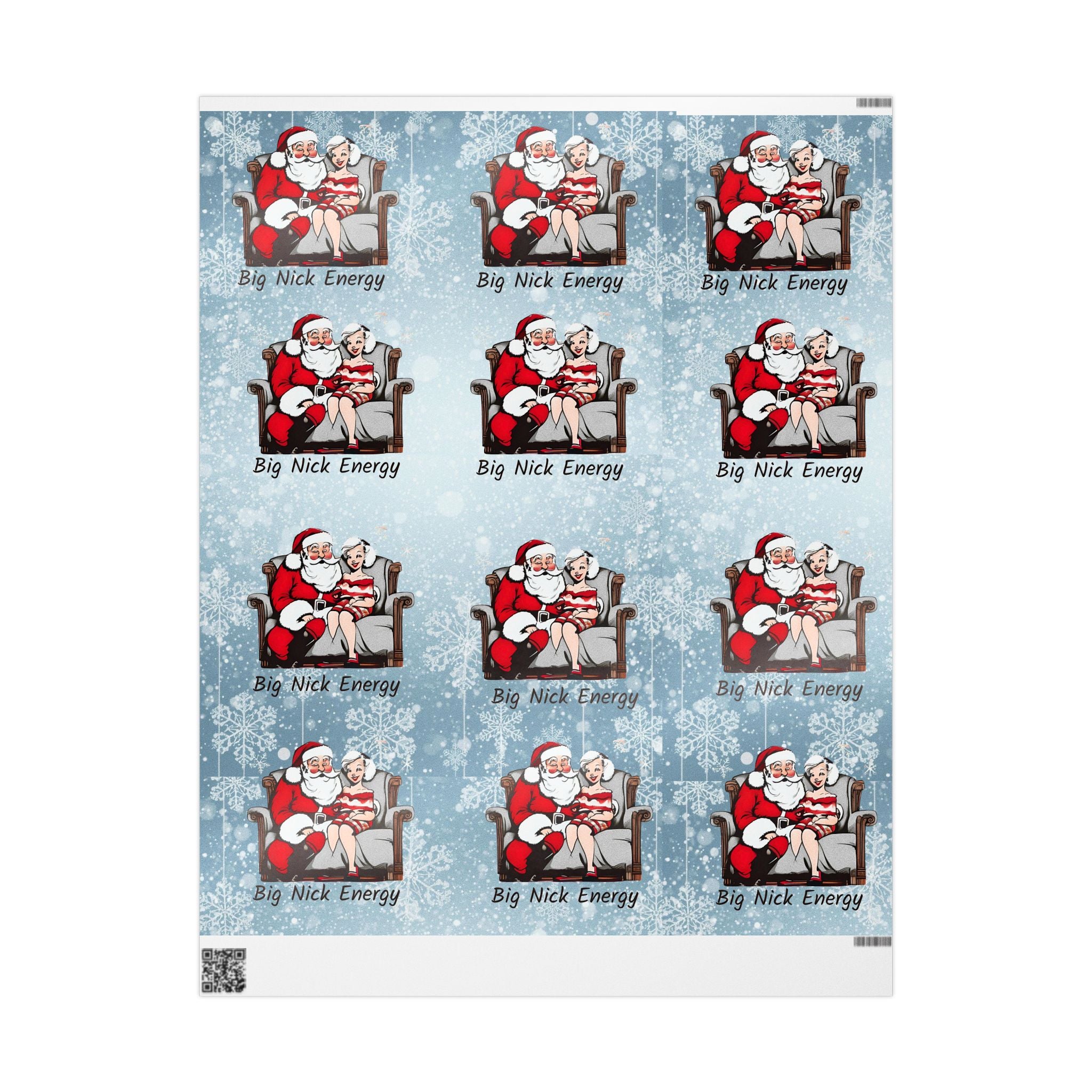 Christmas Santa Wrapping Paper Roll – 'Big Nice Energy' Holiday Gift Wrap