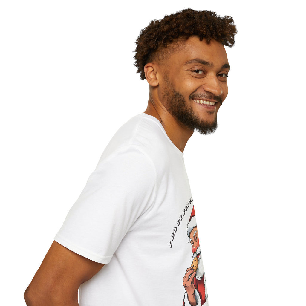 Adult Themed Santa Cookie T-Shirt - 'I Do It For The Ho Ho Ho's' Christmas Attire