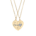 Engravable Break-Apart Heart Necklace Set – Matching Best Friends / Couple Pendant