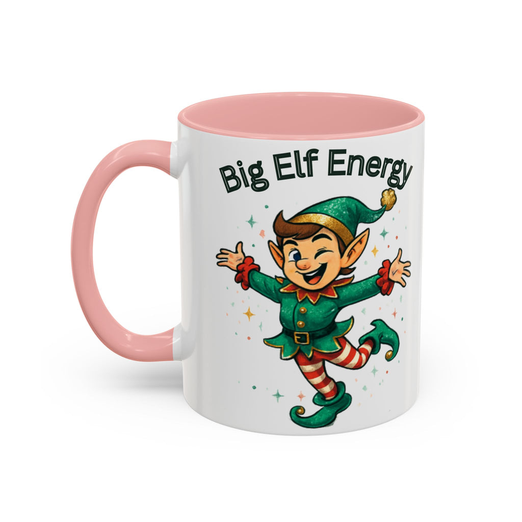 Big Elf Energy Coffee Mug — Holiday Christmas Elf Accent Mug (11/15oz)