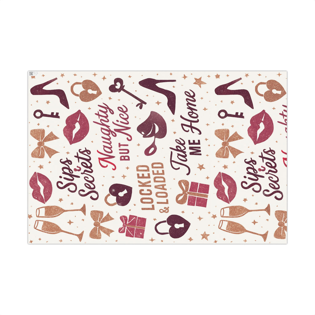 Festive Lips & Heels Holiday Wrapping - 29" x 20"