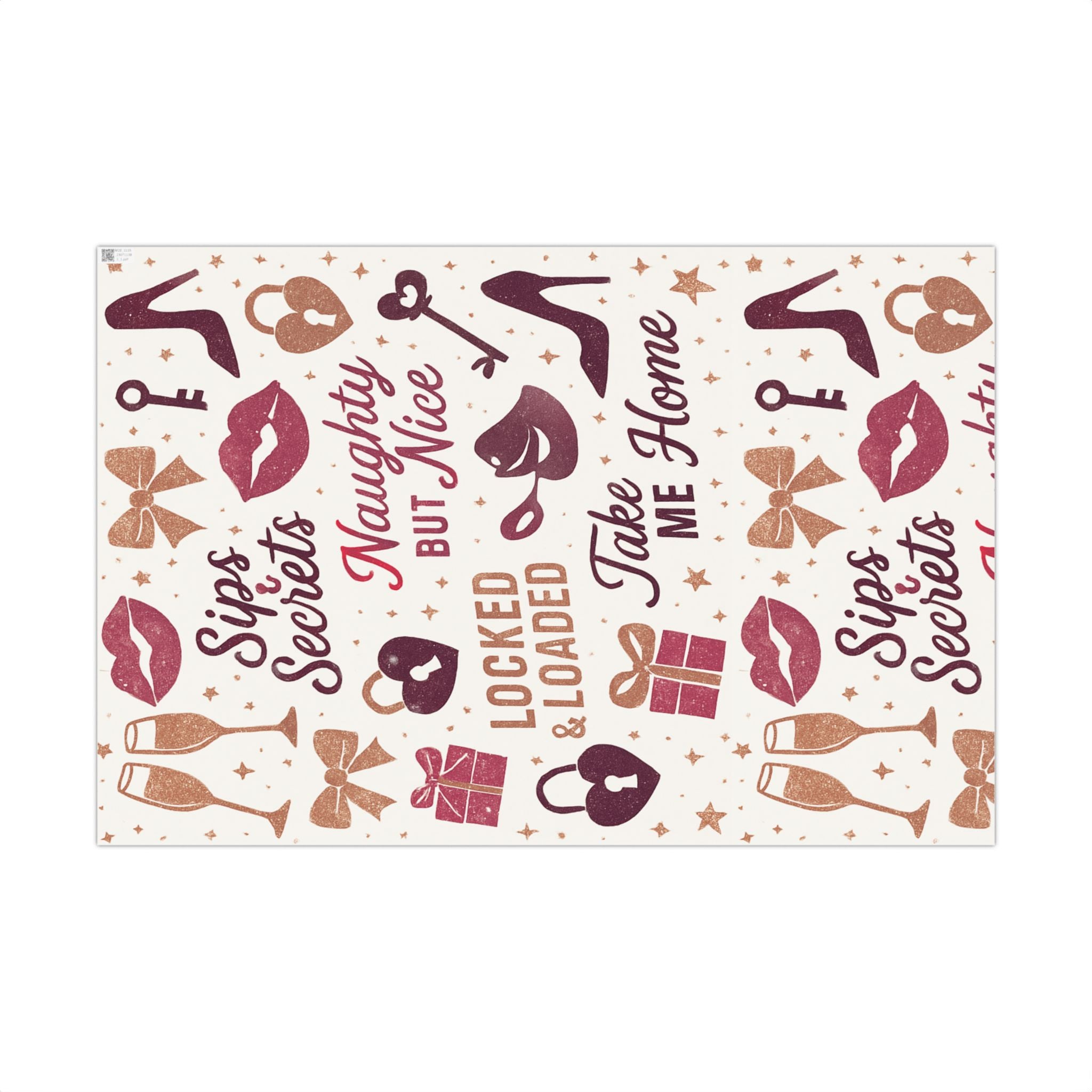 Festive Lips & Heels Holiday Wrapping - 29" x 20"