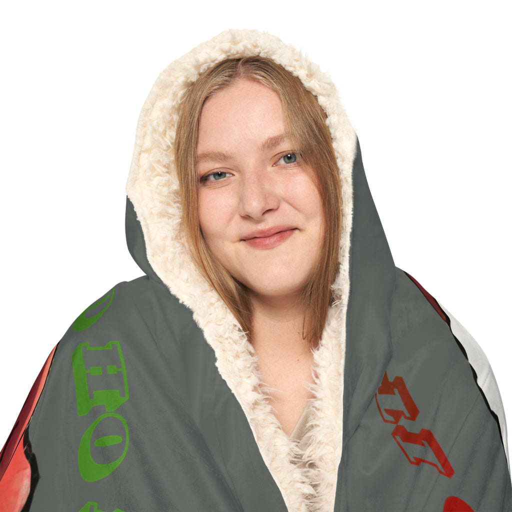 Santa Eating Cookie Hooded Blanket – Funny "I Do It For The HO HO HO's" Christmas Snuggle Throw