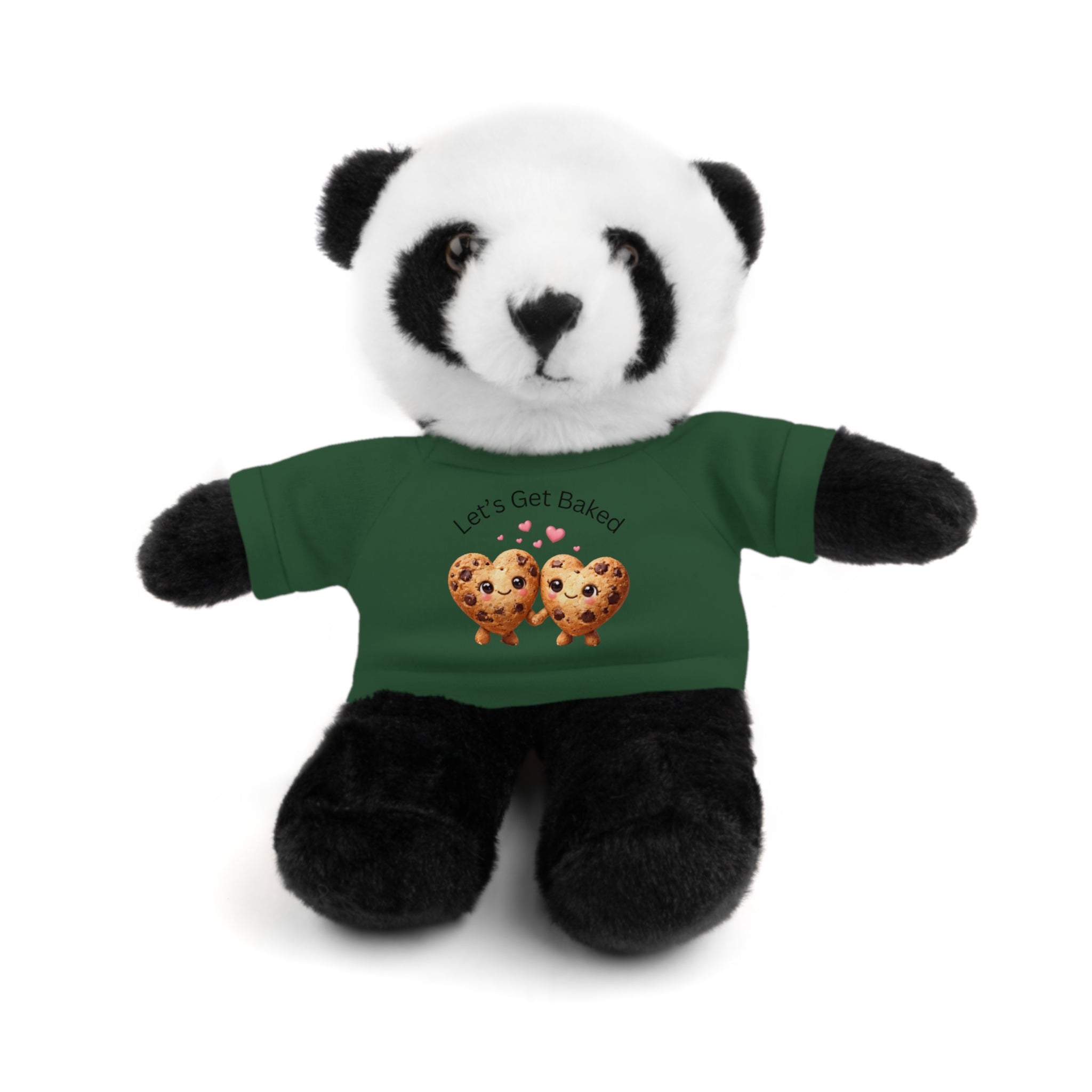 Plush Animal with "Let's Get Baked" Cookie Tee Stuffed Animal