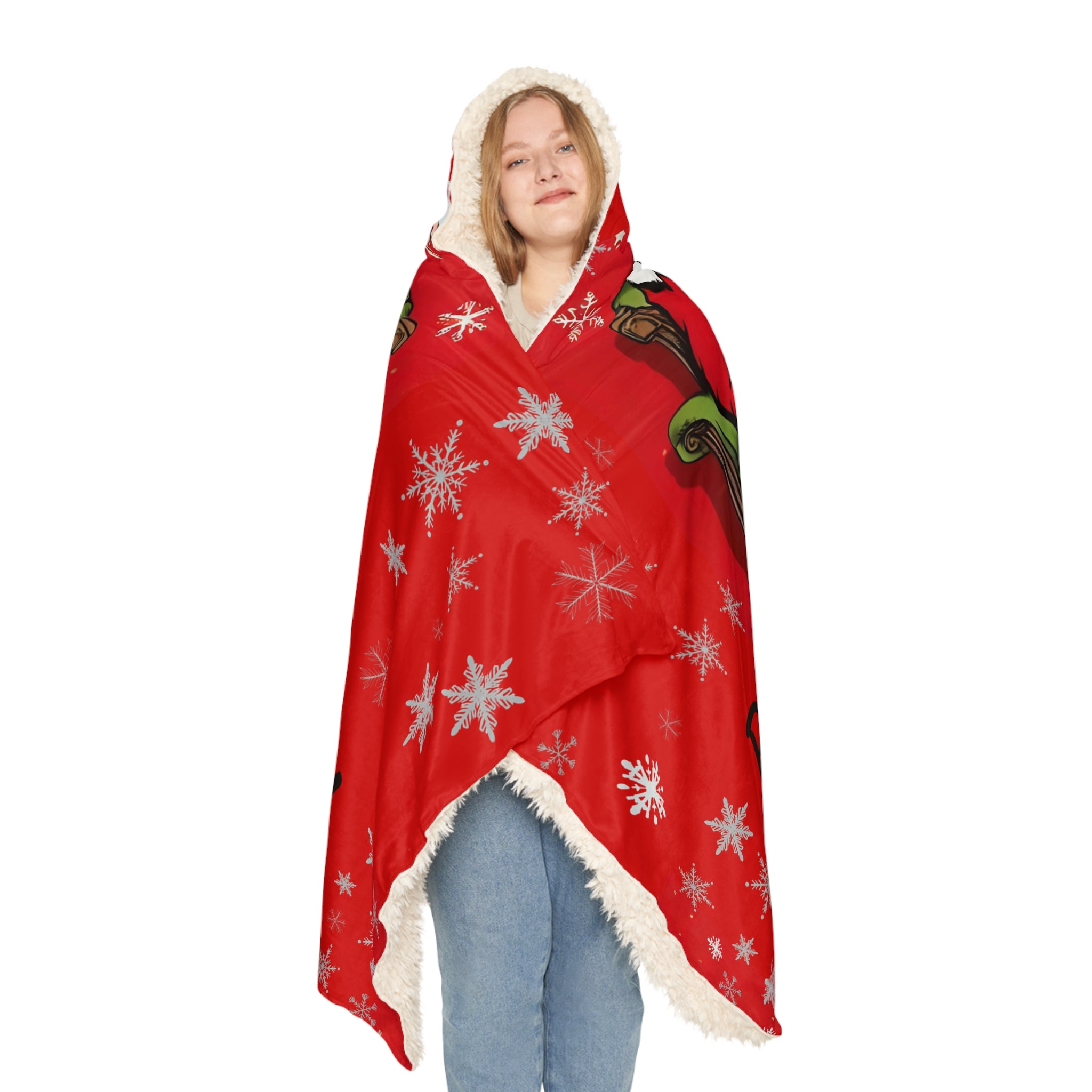 Hooded Blanket - "Big Nick Energy" Christmas Santa Snuggle Throw
