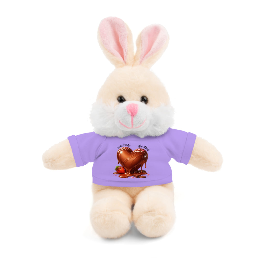 Valentine’s Chocolate Heart Plush with Tee — Stuffed Animal Gift