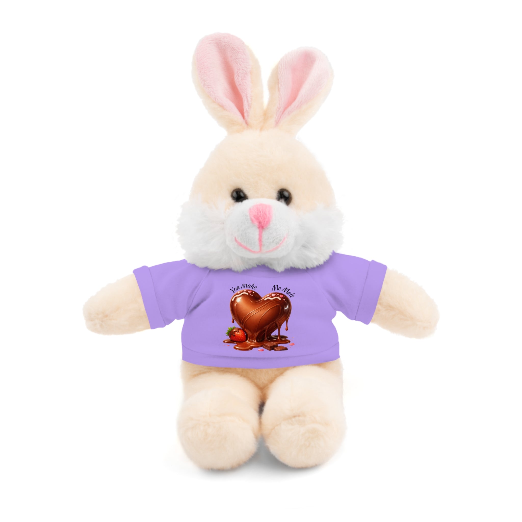 Valentine’s Chocolate Heart Plush with Tee — Stuffed Animal Gift
