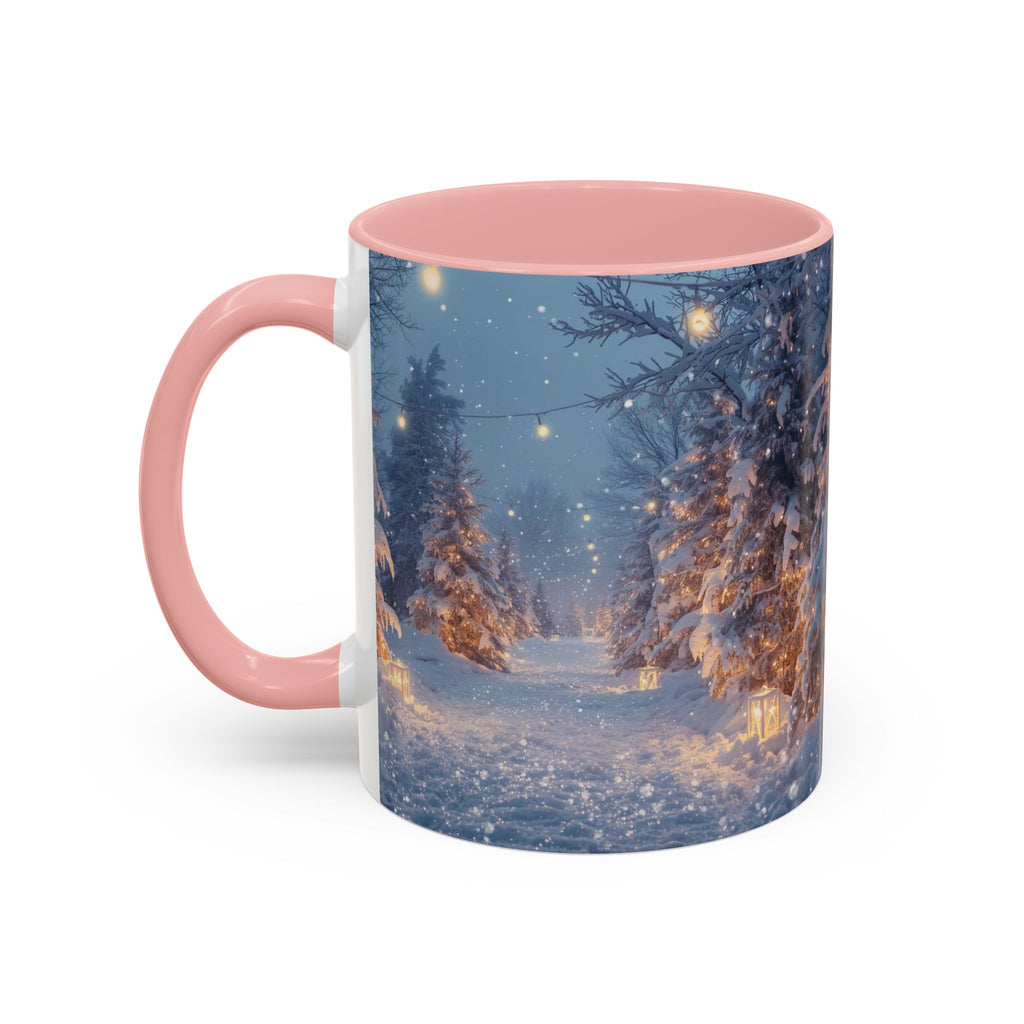 Winter Snowy Forest Coffee Mug — Cozy Holiday Evening Accent Mug