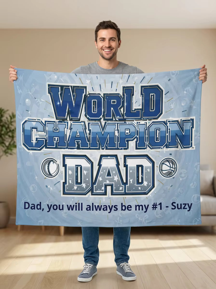 Personalized Blanket — Personalized "Dad, you will always be my #1