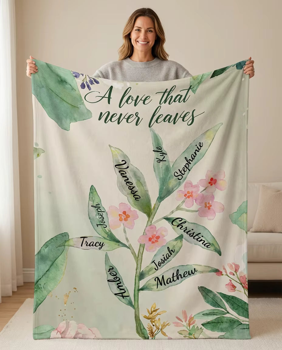 Personalized Keepsake Blanket — "A Love That Never Leaves"